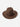 KhaanQuest Feather Creek Felt Western Hat – Reddish Brown wool felt cowboy hat with satin and felt layered band.