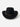 KhaanQuest Canyon Bead Felt Western Hat – Black wool felt cowboy hat with braided leather chain and silver skull bead details.