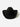 Black felt cowboy-style hat — minimalist structured design with wide brim and smooth texture.