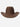 Brown felted wool hat on white background.
