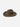 Brown 100% wool felt cowboy hat with decorative chain on a white background
