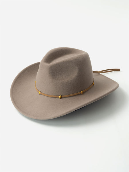 Desert Stone Felt Western Hat – KhaanQuest display picture 2