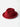 KhaanQuest Passion Timeless Hat – Red — wool felt trilby hat with sculpted crown and tonal band.