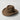 KhaanQuest Frontier Spirit Felt Western Hat – Brown wool felt cowboy hat with antique metal hardware on leather band.