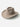 KhaanQuest Quiet Timeless Hat – Cold Brown — wool felt hat with curved brim and structured crown, minimalist design.