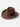 KhaanQuest Warm Essentials Hat – Reddish Brown — classic wool felt hat with curved brim and tonal felt band.