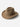 KhaanQuest Balanced Minimalist Hat – Brown — structured wool felt hat with detachable tonal band and curved brim.