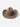Tibetan Camel felt hat — elegant western-inspired silhouette with fine amber beaded detail.