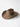 KhaanQuest Urban Nomad Felted Wool Hat in Tibet Camel — handcrafted felt cowboy hat with metallic floral accents and silver chain detail.